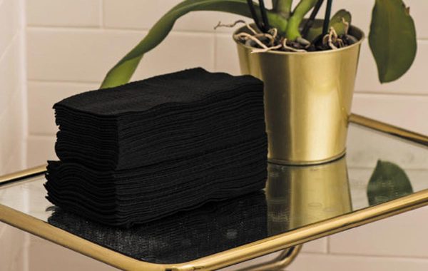 600 x Luxury hand towel Black 40x20
